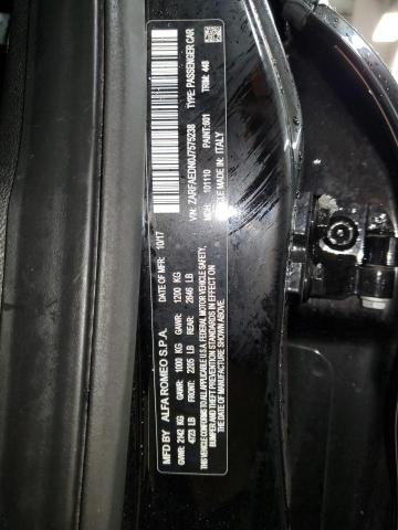 ZARFAEDN0J7575238 - 2018 ALFA ROMEO GIULIA Q4 BLACK photo 12