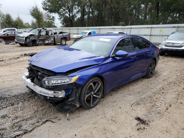 1HGCV1F31LA051268 - 2020 HONDA ACCORD SPORT BLUE photo 1