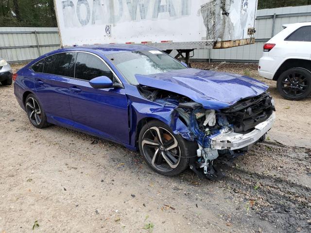 1HGCV1F31LA051268 - 2020 HONDA ACCORD SPORT BLUE photo 4