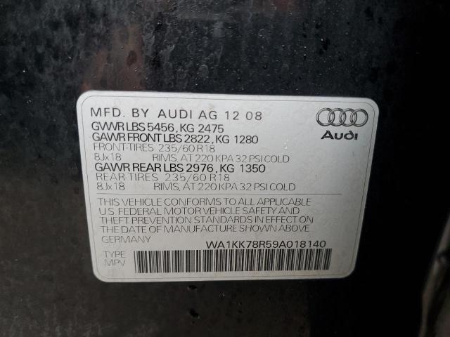 WA1KK78R59A018140 - 2009 AUDI Q5 3.2 BLACK photo 12