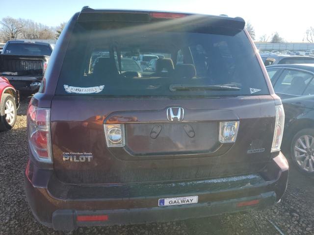 5FNYF18478B014912 - 2008 HONDA PILOT EX MAROON photo 6