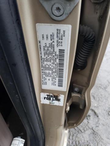 5TEGN92N34Z383287 - 2004 TOYOTA TACOMA DOUBLE CAB PRERUNNER TAN photo 12