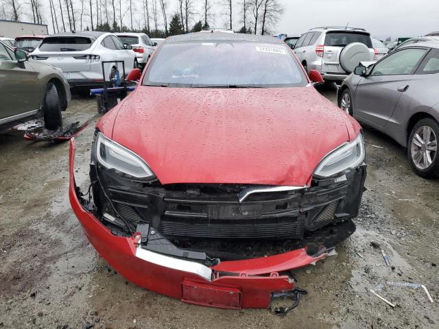 5YJSA1E20HF205188 - 2017 TESLA MODEL S Qırmızı foto 5