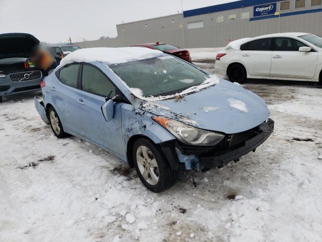 KMHDH4AE6DU519012 - 2013 HYUNDAI ELANTRA GLS BLUE photo 4