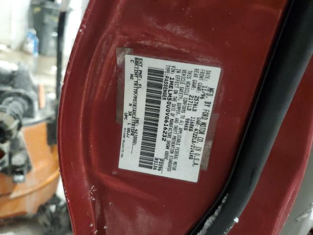 1MELM50U0VG616232 - 1997 MERCURY SABLE GS RED photo 12