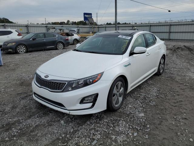 KNAGN4ADXF5091098 - 2015 KIA OPTIMA HYBRID WHITE photo 2