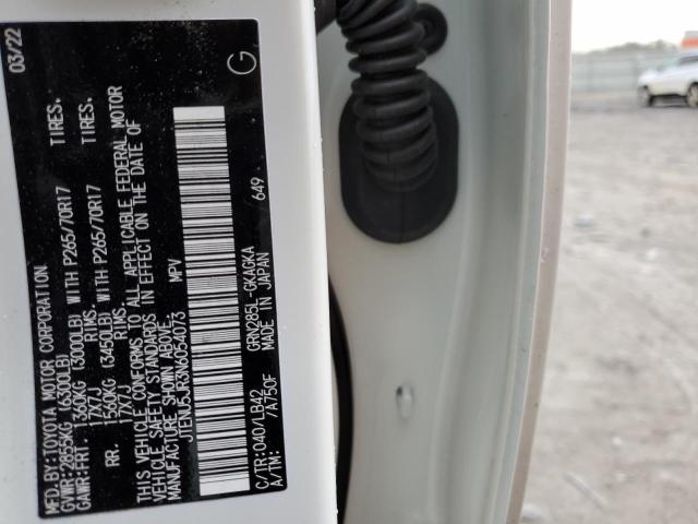 JTENU5JR3N6054073 - 2022 TOYOTA 4RUNNER SR5/SR5 PREMIUM 白色 照片 12