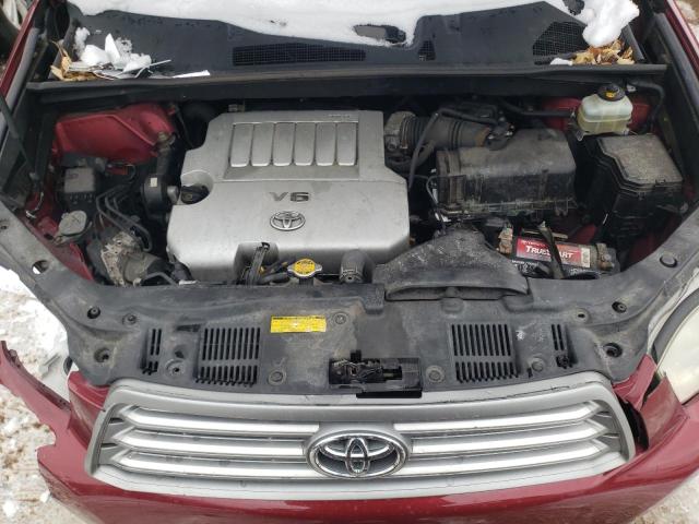 JTEES41A182065465 - 2008 TOYOTA HIGHLANDER RED photo 12