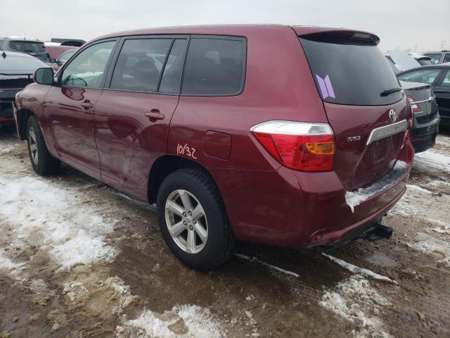 JTEES41A182065465 - 2008 TOYOTA HIGHLANDER RED photo 2