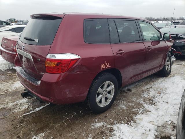 JTEES41A182065465 - 2008 TOYOTA HIGHLANDER RED photo 3