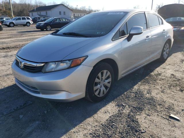 2HGFB2F52CH563331 - 2012 HONDA CIVIC LX SILVER photo 1