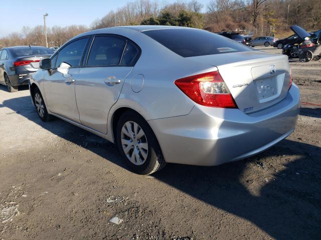 2HGFB2F52CH563331 - 2012 HONDA CIVIC LX SILVER photo 2