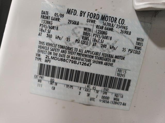 2LMDU88C79BJ12647 - 2009 LINCOLN MKX 白色 照片 12