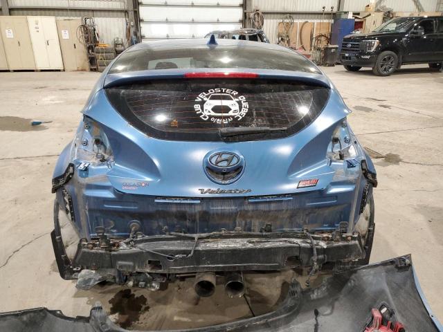 KMHTC6AE3GU259873 - 2016 HYUNDAI VELOSTER TURBO BLUE photo 6