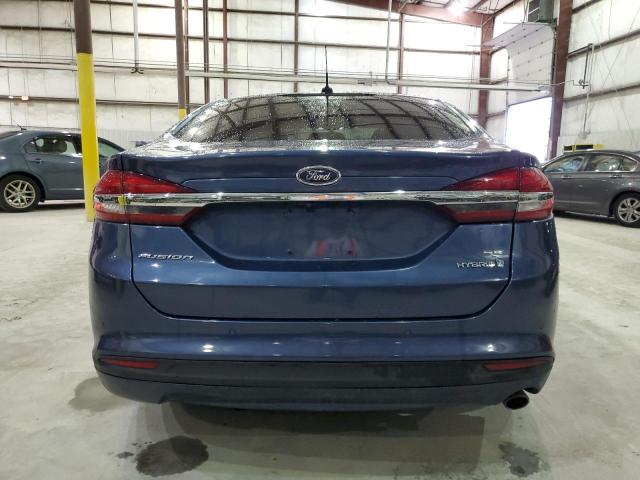 3FA6P0LU2JR256071 - 2018 FORD FUSION SE HYBRID BLUE photo 6