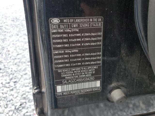 SALAG2D48BA584260 - 2011 LAND ROVER LR4 HSE BLACK photo 13