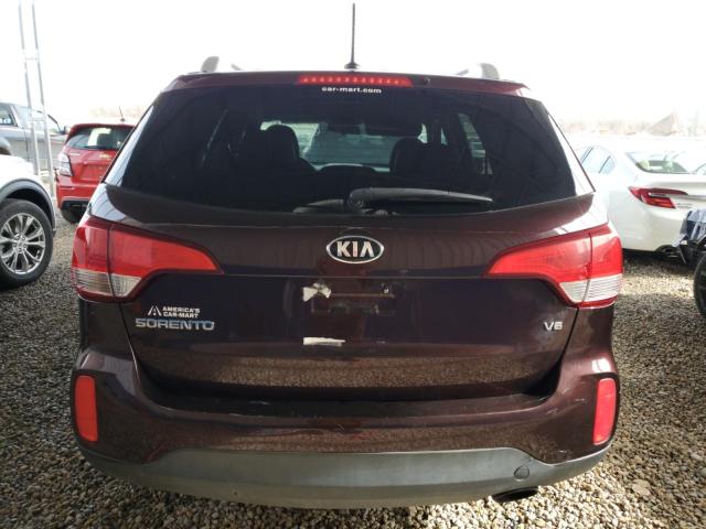 5XYKTDA76FG606473 - 2015 KIA SORENTO LX BURGUNDY photo 6