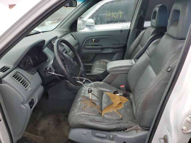 2HKYF18733H533962 - 2003 HONDA PILOT EXL WHITE photo 7