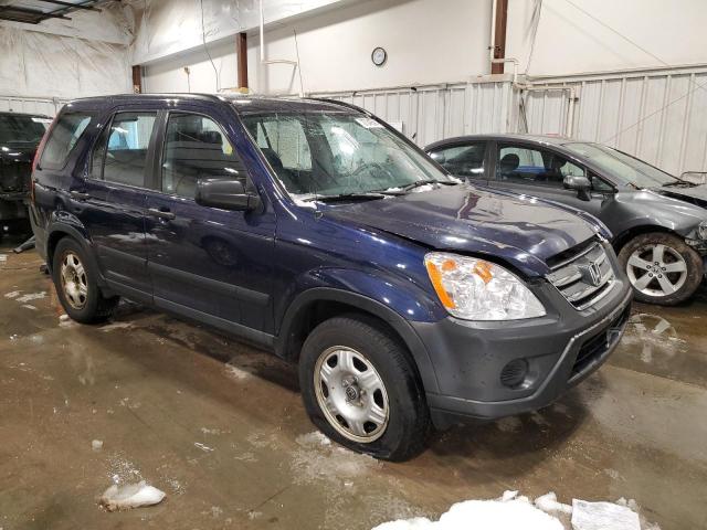 JHLRD68596C005805 - 2006 HONDA CR-V LX BLUE photo 4