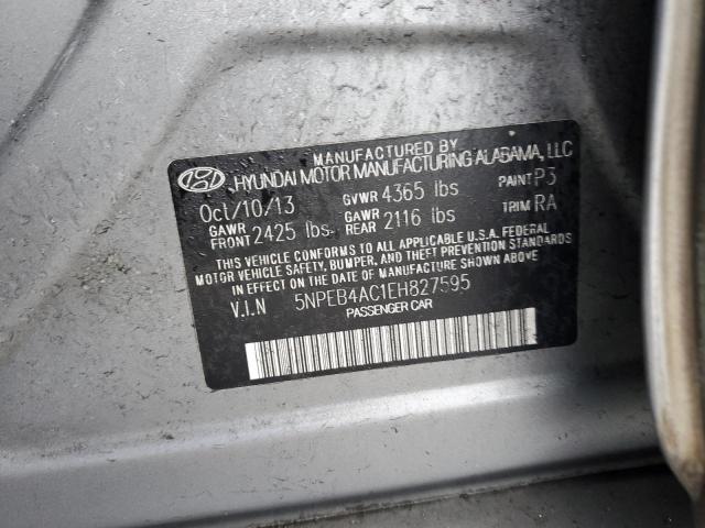 5NPEB4AC1EH827595 - 2014 HYUNDAI SONATA GLS GRAY photo 13