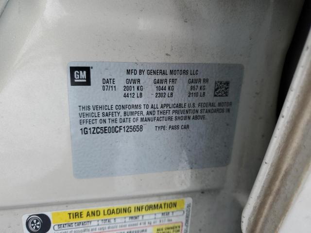 1G1ZC5E00CF125658 - 2012 CHEVROLET MALIBU 1LT GOLD photo 12