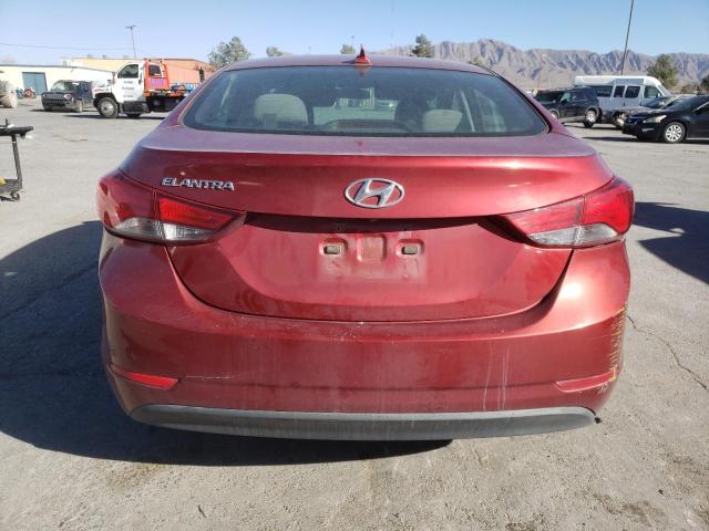 5NPDH4AE7GH695523 - 2016 HYUNDAI ELANTRA SE RED photo 6