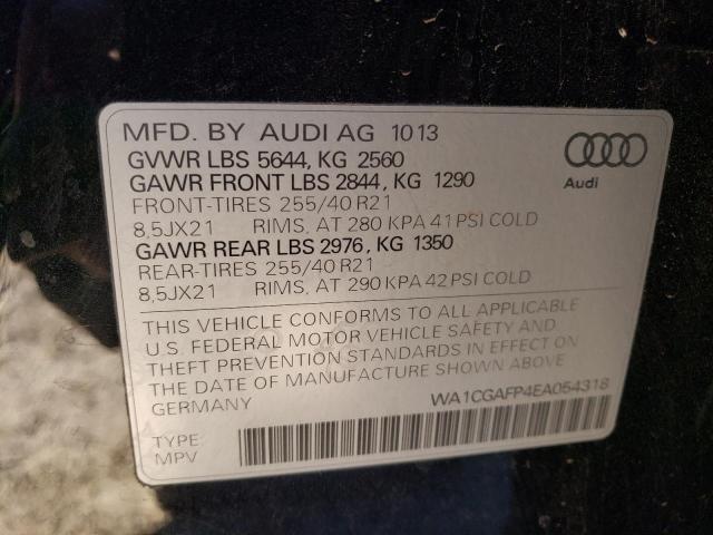 WA1CGAFP4EA054318 - 2014 AUDI SQ5 PREMIUM PLUS BLACK photo 14