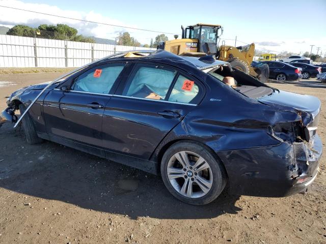 WBA8E1C37HA156653 - 2017 BMW 330E BLUE photo 2