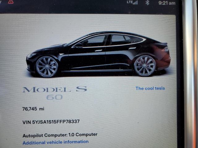 5YJSA1S15FFP78337 - 2015 TESLA MODEL S 70 BLACK photo 9