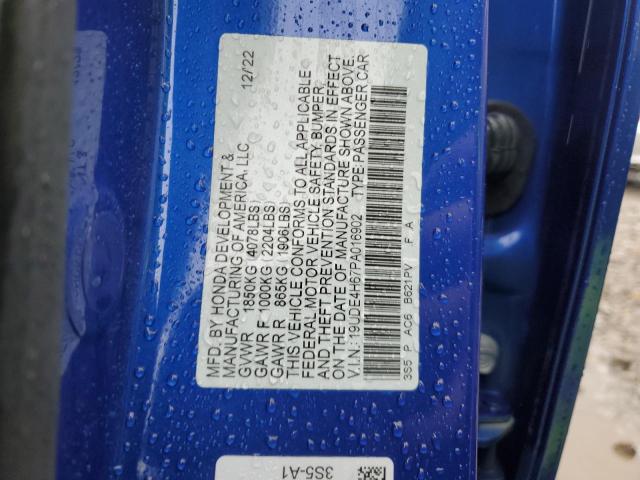 19UDE4H67PA016902 - 2023 ACURA INTEGRA A-SPEC TECH BLUE photo 12