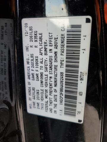 1HGCP2F88AA062468 - 2010 HONDA ACCORD EXL BLACK photo 12