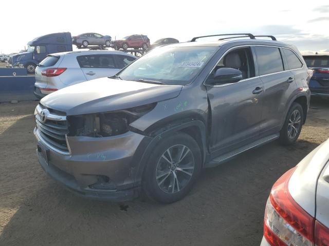 5TDJKRFH3GS504758 - 2016 TOYOTA HIGHLANDER XLE GRAY photo 1