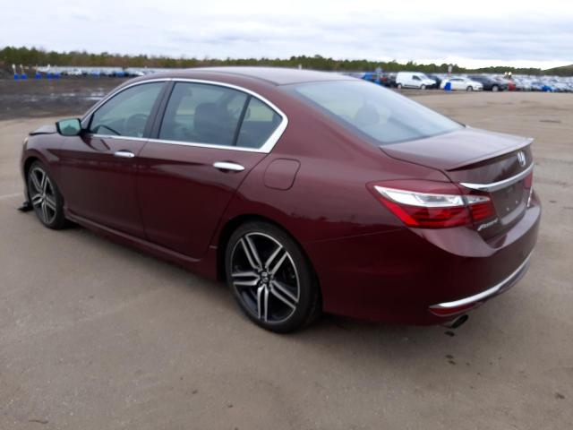 1HGCR2F15HA002252 - 2017 HONDA ACCORD SPORT SPECIAL EDITION BURGUNDY photo 2