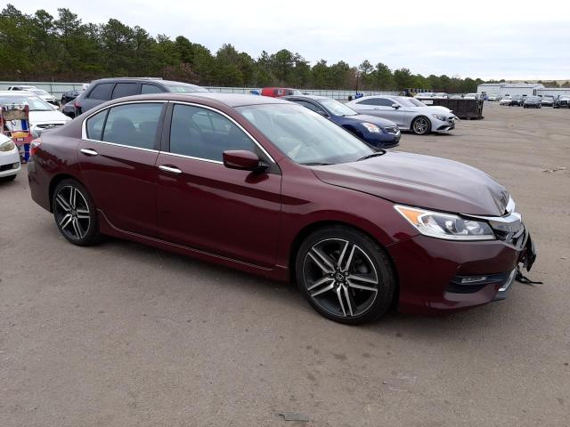 1HGCR2F15HA002252 - 2017 HONDA ACCORD SPORT SPECIAL EDITION BURGUNDY photo 4