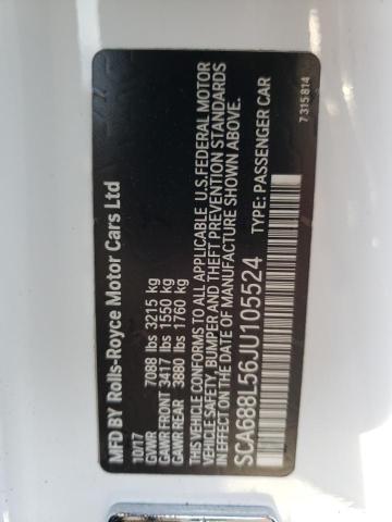 SCA688L56JU105524 - 2018 ROLLS-ROYCE PHANTOM Blanco foto 12