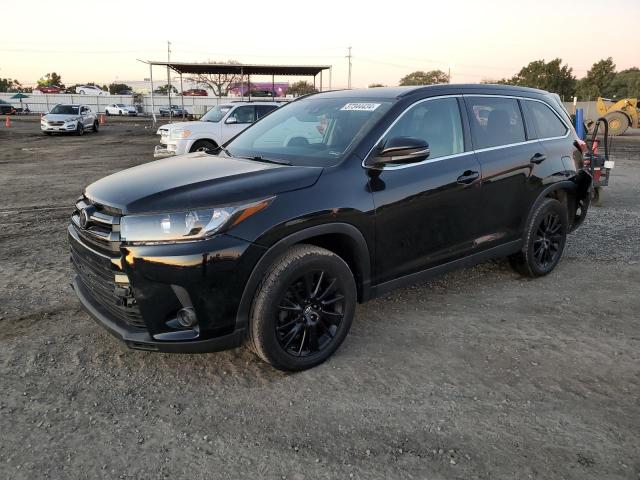 5TDKZRFH7KS569105 - 2019 TOYOTA HIGHLANDER SE BLACK photo 1