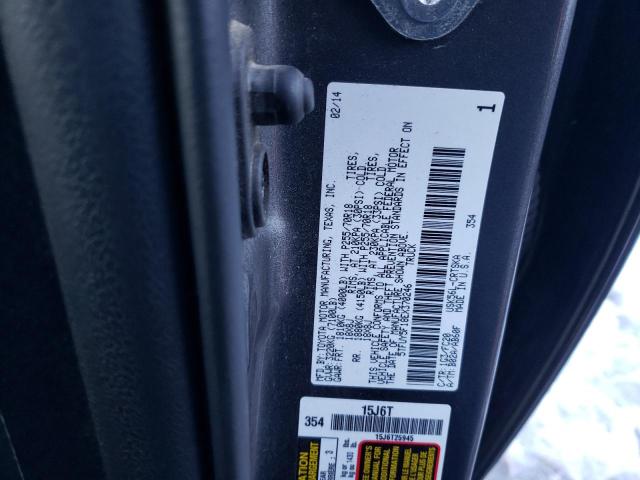 5TFUY5F18EX370246 - 2014 TOYOTA TUNDRA DOUBLE CAB SR/SR5 GRAY photo 12