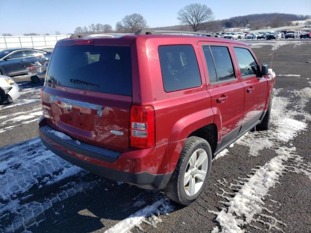 1C4NJRFB7CD658525 - 2012 JEEP PATRIOT LATITUDE RED photo 4