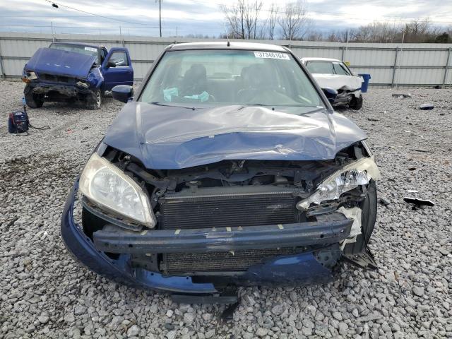 JHMES96645S016499 - 2005 HONDA CIVIC HYBRID BLUE photo 5