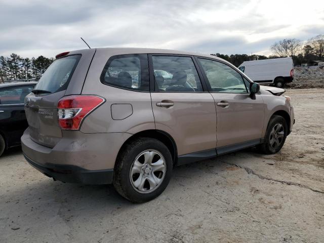 JF2SJAAC0FH526841 - 2015 SUBARU FORESTER 2.5I TAN photo 3