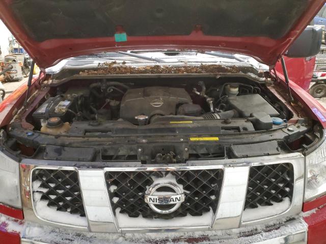 1N6AA07B47N220535 - 2007 NISSAN TITAN XE RED photo 11