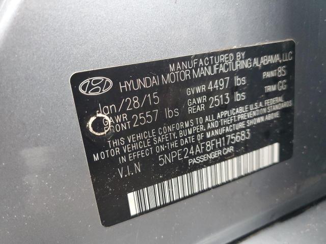 5NPE24AF8FH175683 - 2015 HYUNDAI SONATA SE BLUE photo 12