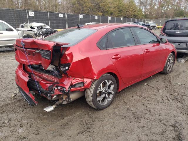 3KPF24AD0ME383836 - 2021 KIA FORTE FE RED photo 3