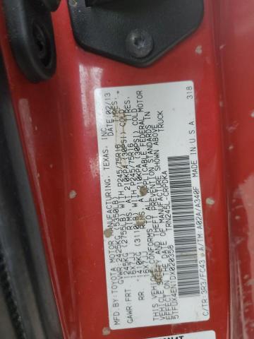 5TFUX4EN1DX020358 - 2013 TOYOTA TACOMA ACCESS CAB Qırmızı foto 12