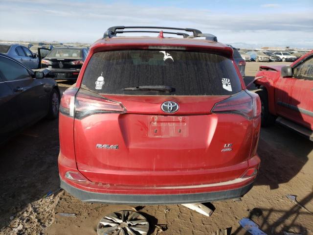 2T3BFREV7HW656204 - 2017 TOYOTA RAV4 LE RED photo 6