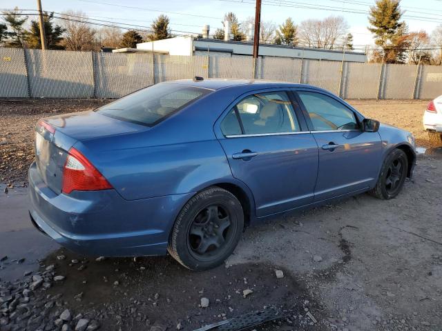 3FAHP0HA3AR337037 - 2010 FORD FUSION SE BLUE photo 3