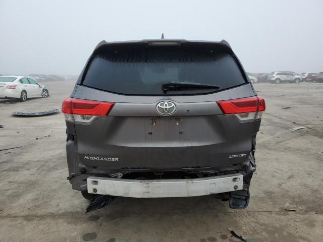 5TDYZRFH0JS257149 - 2018 TOYOTA HIGHLANDER LIMITED GRAY photo 6