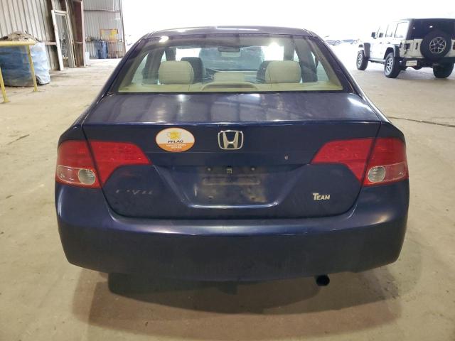 1HGFA16566L143348 - 2006 HONDA CIVIC LX BLUE photo 6