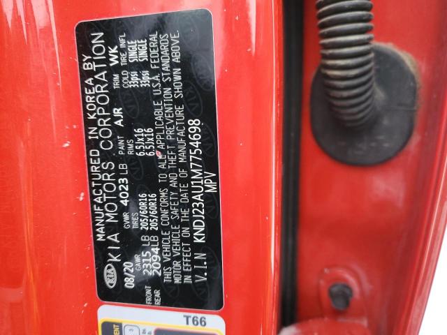 KNDJ23AU1M7754698 - 2021 KIA SOUL LX RED photo 13