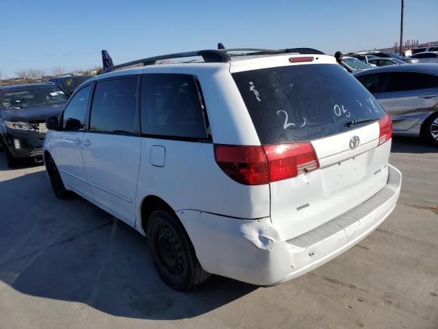 5TDZA23CX5S241350 - 2005 TOYOTA SIENNA CE WHITE photo 2